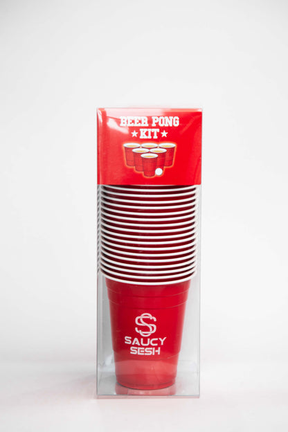 Saucy Sesh Reusable Beer Pong Set