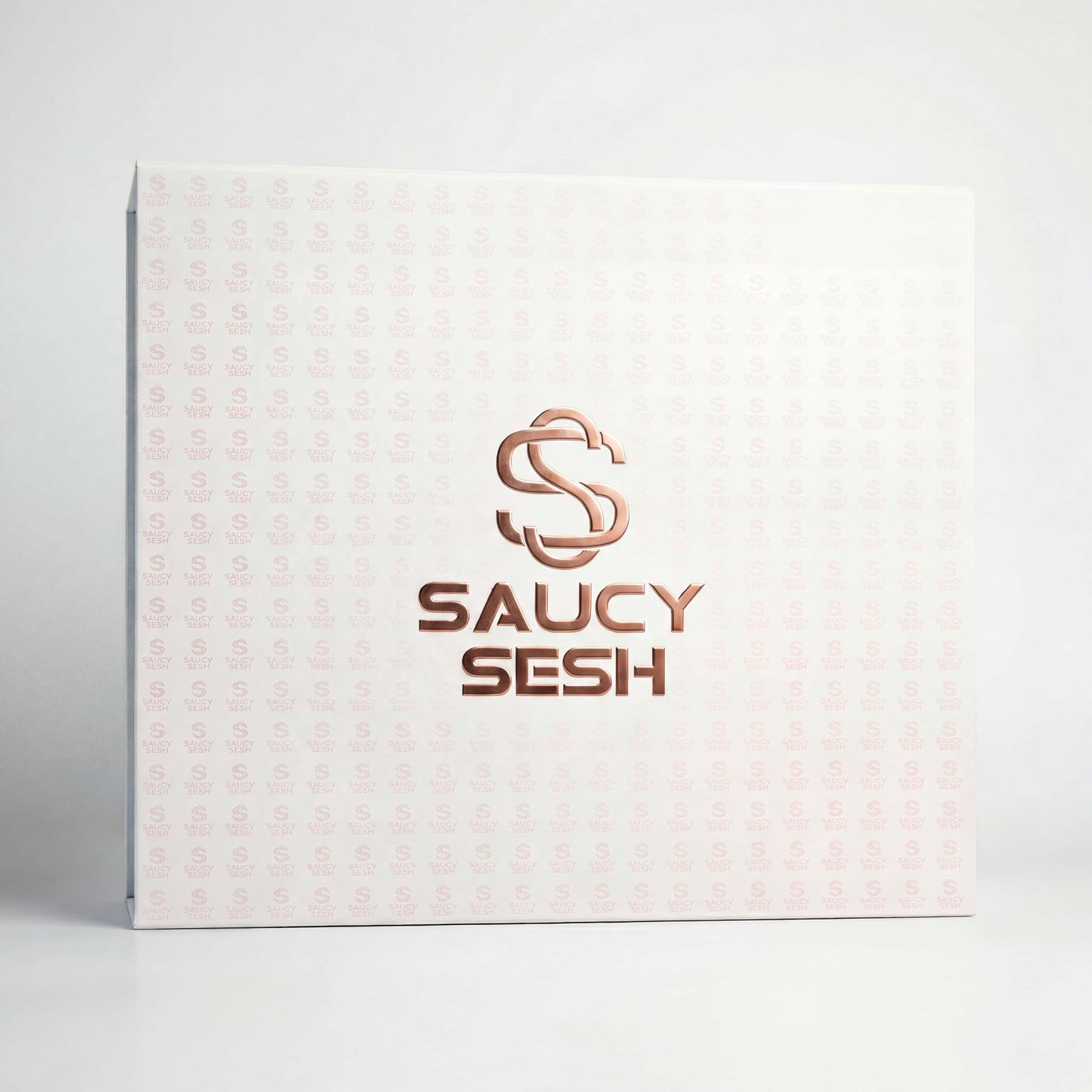 Party gift box Hamper - Saucy Sesh Luxury Magnetic Rose Gold Gift Box (34x30x12)