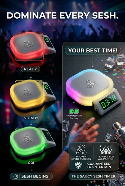 Saucy Sesh™ Chug Timer