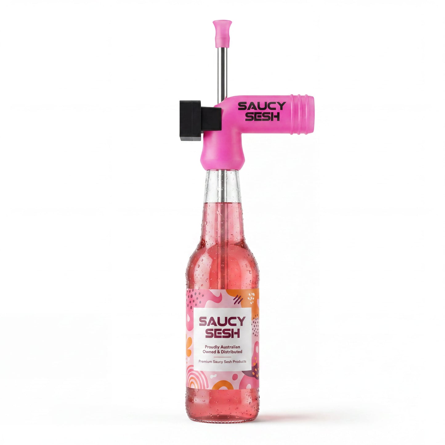 Saucy Sesh Beer Snorkel Timer – Automatic LED Chug Timer Drinking Game