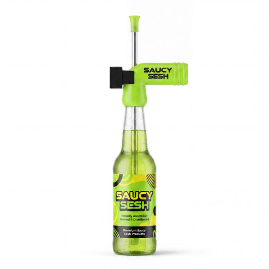 Saucy Sesh Beer Snorkel Timer – Automatic LED Chug Timer Drinking Game