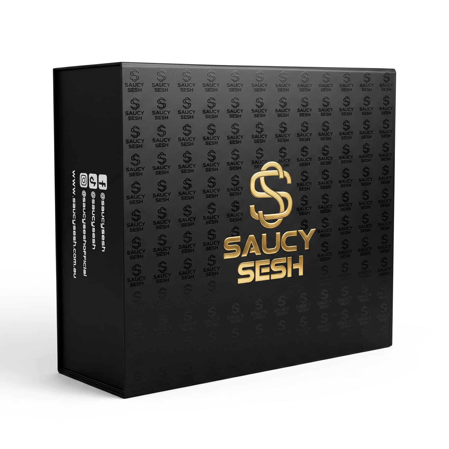 Party Gift Box - Premium Black & Gold Party Hamper (34x30x12cm)