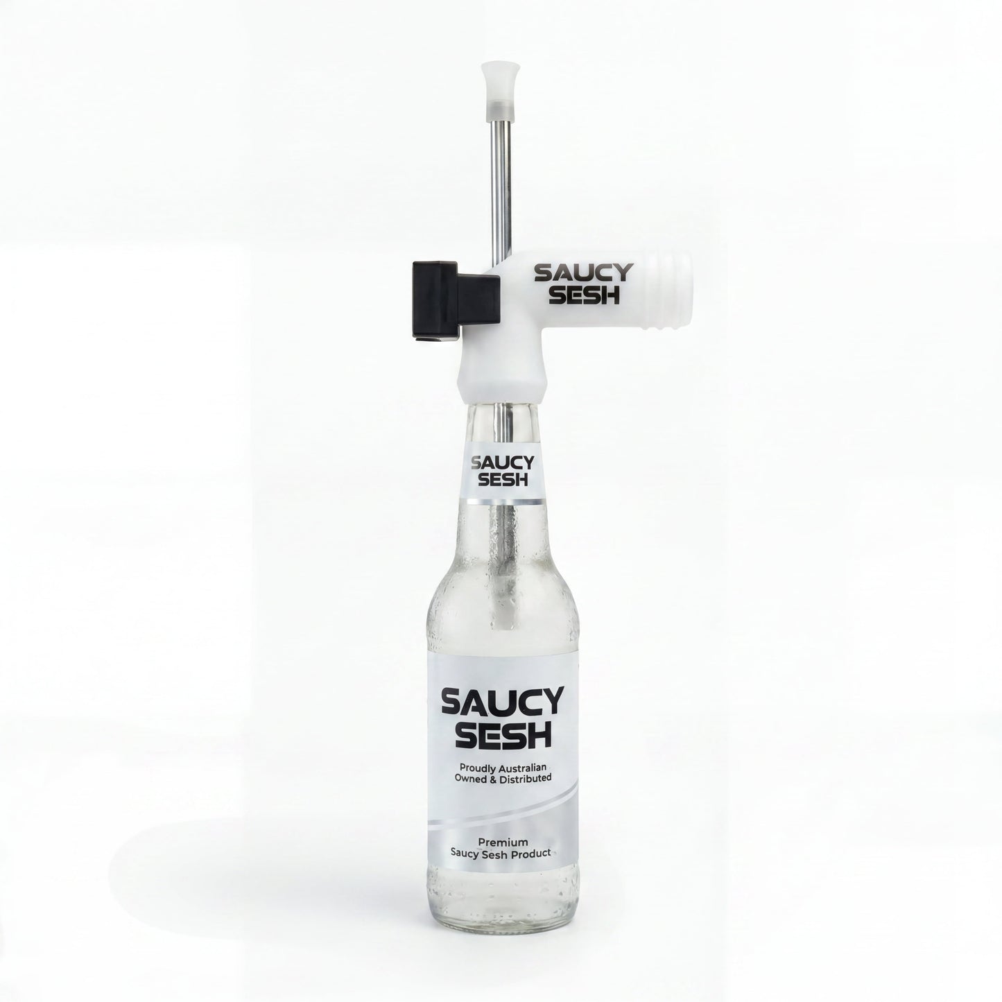 Saucy Sesh Beer Snorkel Timer – Automatic LED Chug Timer Drinking Game